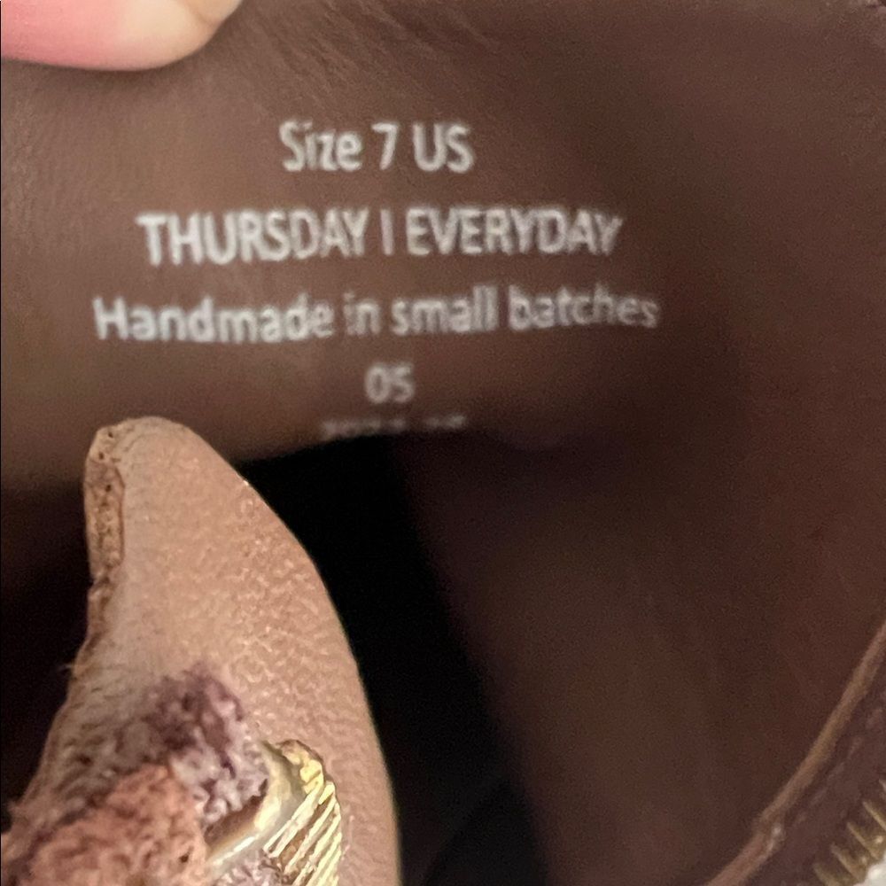 Thursday Boot Company Women's Downtown Booties in Rose Brown Oil Snuff Suede 7 - Picture 8 of 8